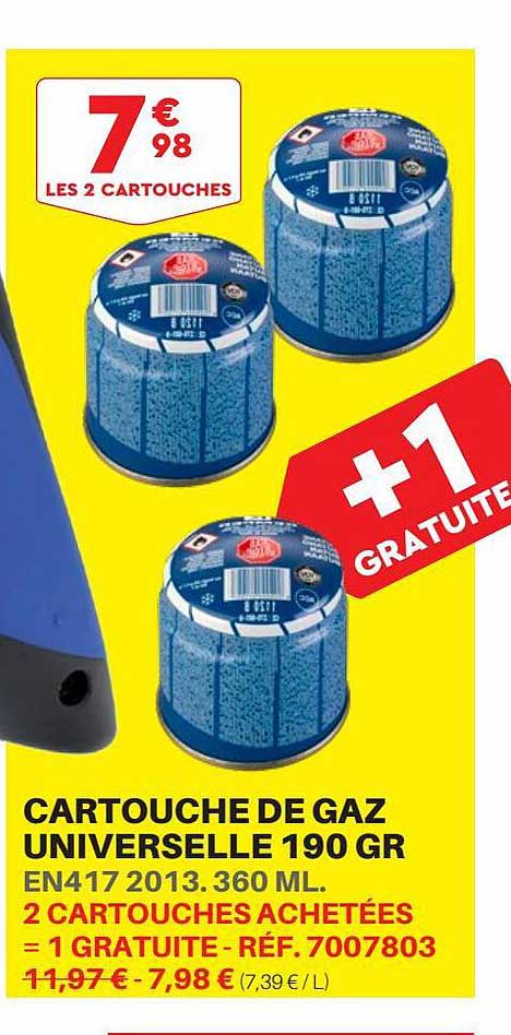 Lot De 10 Cartouches De Gaz Butane Percables Universelles 190 G - Sécurité Stop-Gaz, Fabriquées En UE