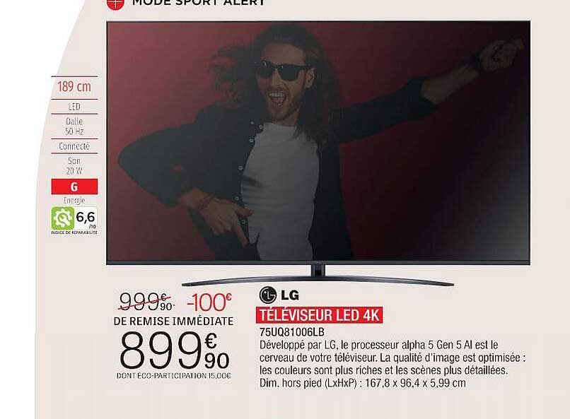 Televiseur 189 Cm