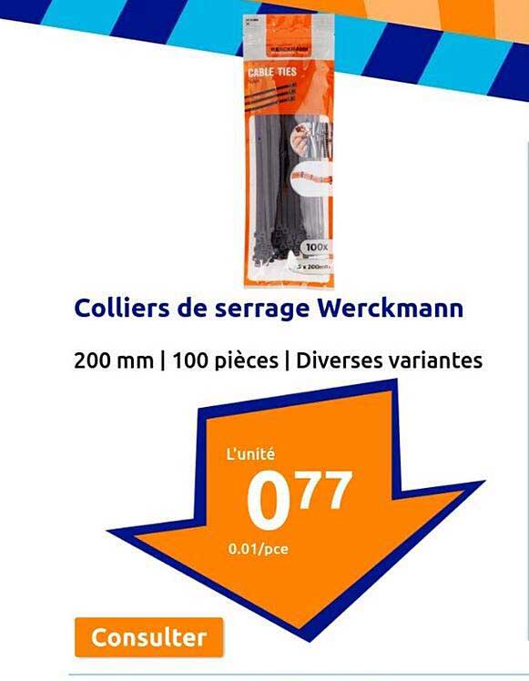 Colliers de serrage réutilisables Werckmann