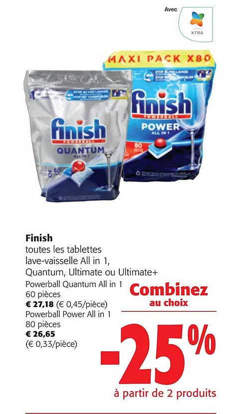 Finish Ultimate All in One Tablettes pour lave-vaisselle au