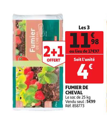 Auchan Direct Fumier De Cheval 2+1 Offert
