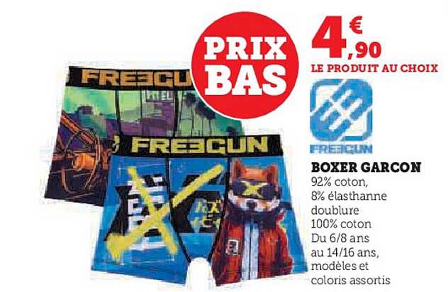 Boxer Freegun Pour Garçon - Taille 8/10 Ans - Bleu - Neuf Avec étiquettes