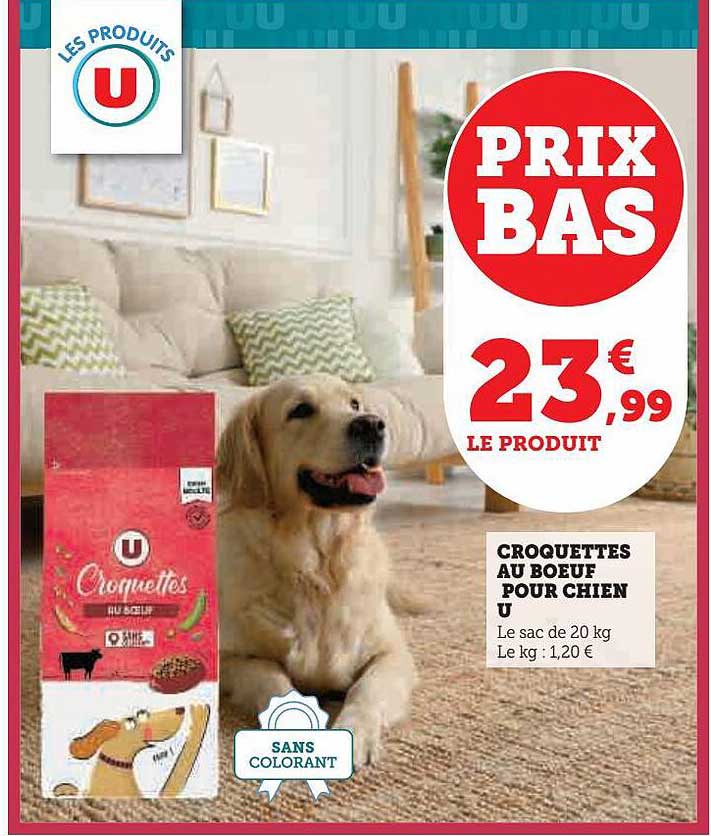 Promo Croquettes Au Bœuf Pour Chien U chez Super U iCatalogue.fr — free download