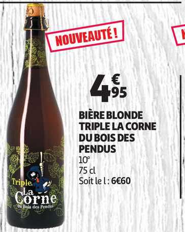 Promo Bière Blonde Triple La Corne Du Bois Des Pendus chez Auchan ...