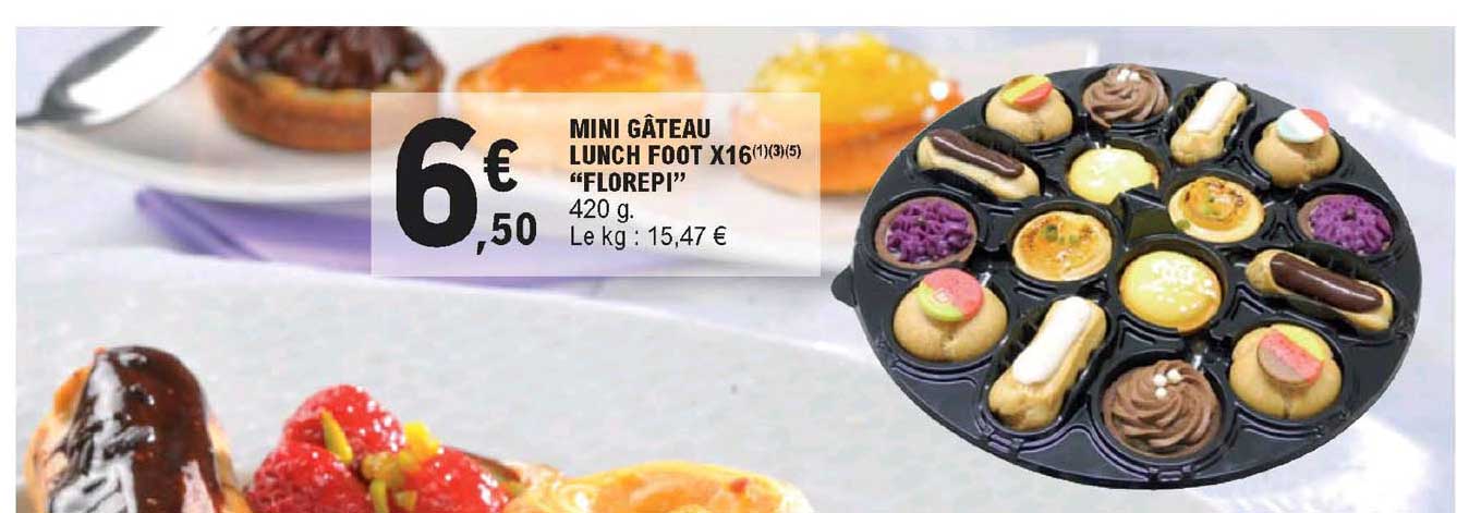 Offre Mini Gateau Lunch Foot X 16 Florepi Chez E Leclerc