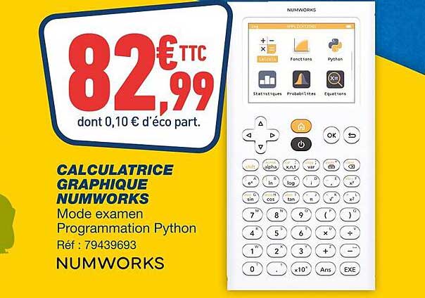Promo Numworks Calculatrice Graphique chez Carrefour