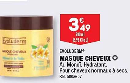 Promo Evoluderm Masque Cheveux chez Aldi - iCatalogue.fr