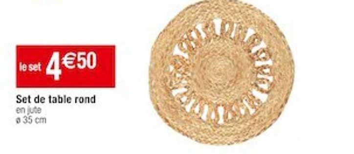 Promo Set De Table Rond chez Cora - iCatalogue.fr