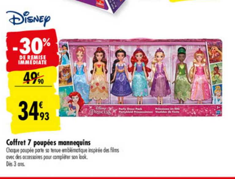 Offre Coffret 7 Poupees Mannequins Disney 30 De Remise Immediate Chez Carrefour