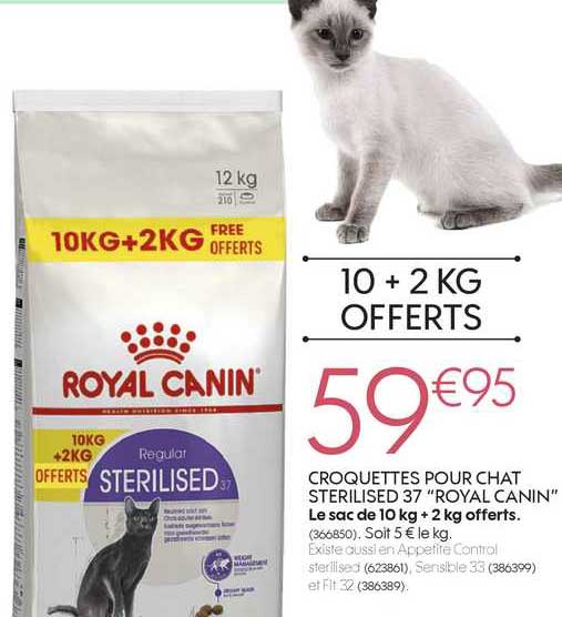 Offre Croquettes Pour Chat Sterilised 37 Royal Canin Chez Truffaut