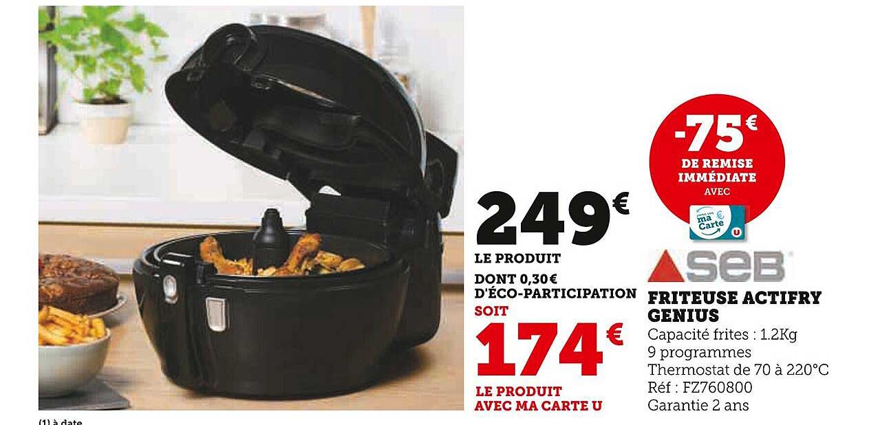 Friteuse SEB Simply One - Noir - Occasion Fonctionnelle