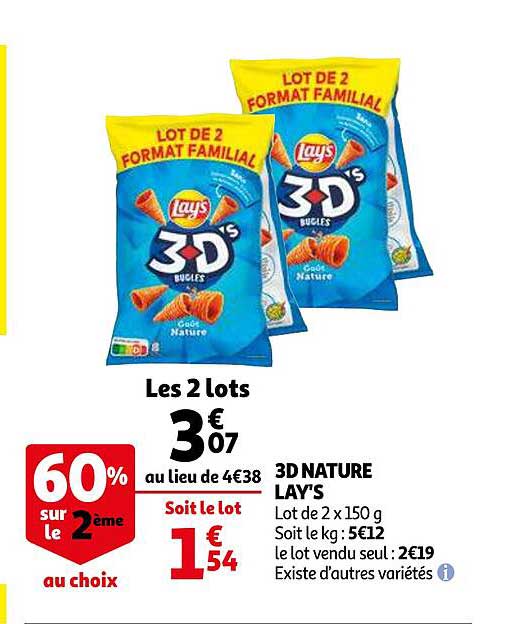 Promo 3d Nature Lay's chez Auchan - iCatalogue.fr