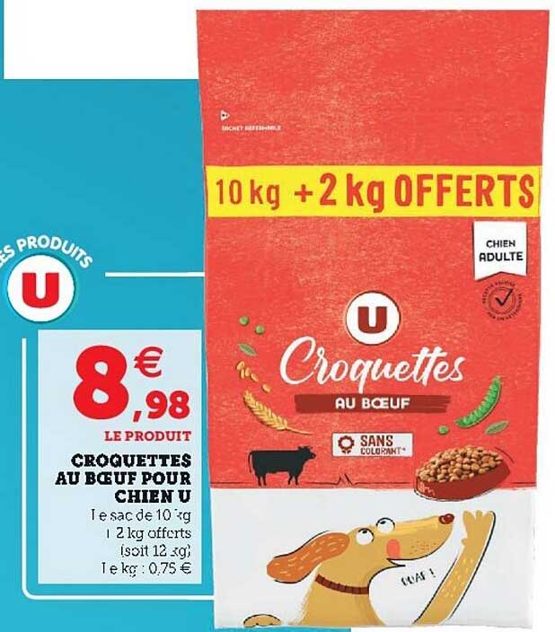 Promo Croquettes Au Bœuf Pour Chien U chez Super U iCatalogue.fr — free download
