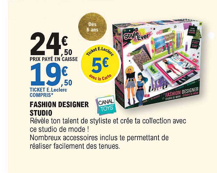Promo Fashion Designer Studio chez E.Leclerc - iCatalogue.fr