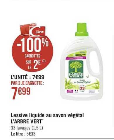 Offre Lessive Liquide L Arbre Vert Chez E Leclerc