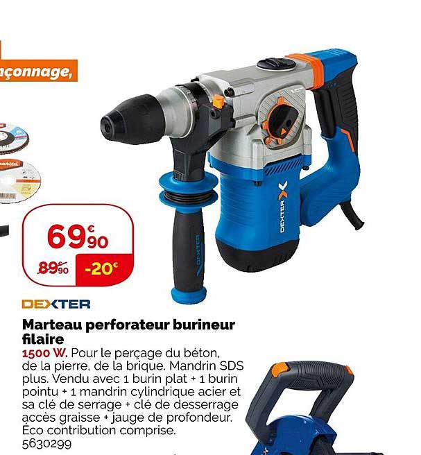 Promo Dexter Marteau Perforateur Burineur Filaire Chez WELDOM ...