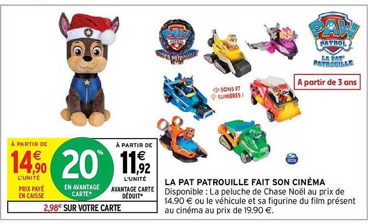 Promo Paw patrol véhicule + figurine chez Intermarché