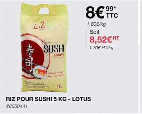 Promo Riz Pour Sushi Lotus chez Costco - iCatalogue.fr