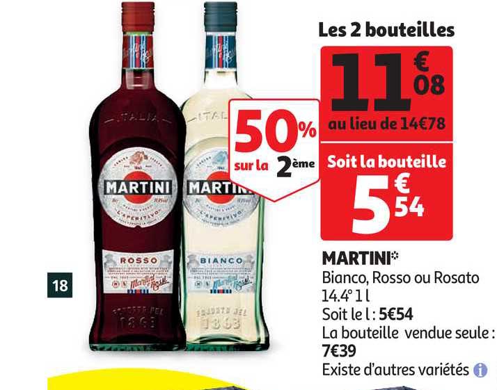 Offre Martini 50 Sur La 2ème chez Auchan Direct