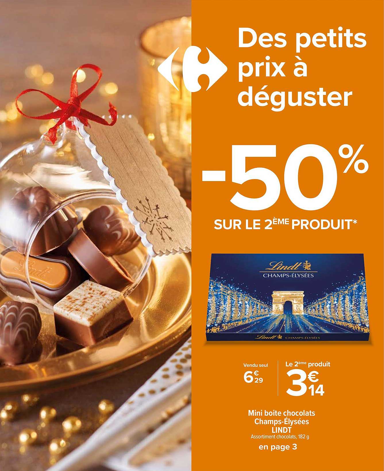 Carrefour Contact Mini Boîte Chocolats Champs-élysées Lindt