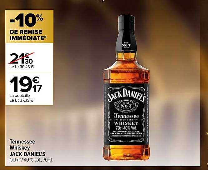 Carrefour Contact Tennessee Whiskey Jack Daniel's