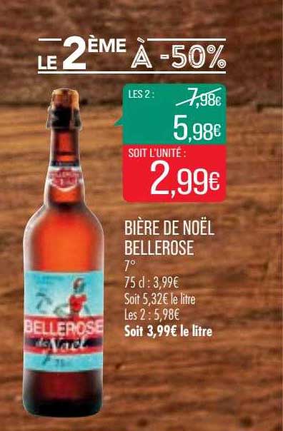 Promo Bière De Noël Bellerose 7° chez Match - iCatalogue.fr