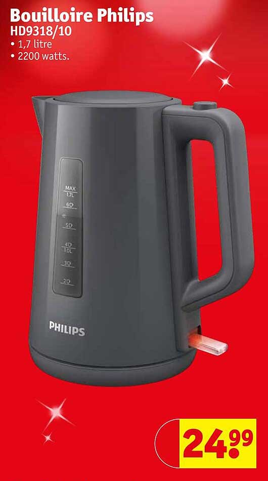 Bouilloire de voyage vintage Philips Travel Duo 220/240 volts caravane