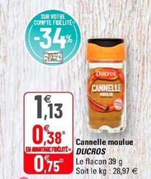Cannelle moulue - Ducros - 39 g