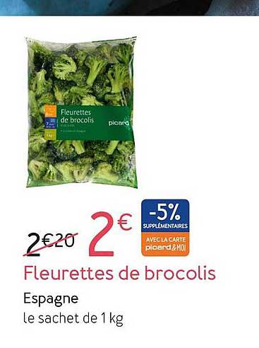 Fleurettes de brocolis bio, France - Picard Réunion