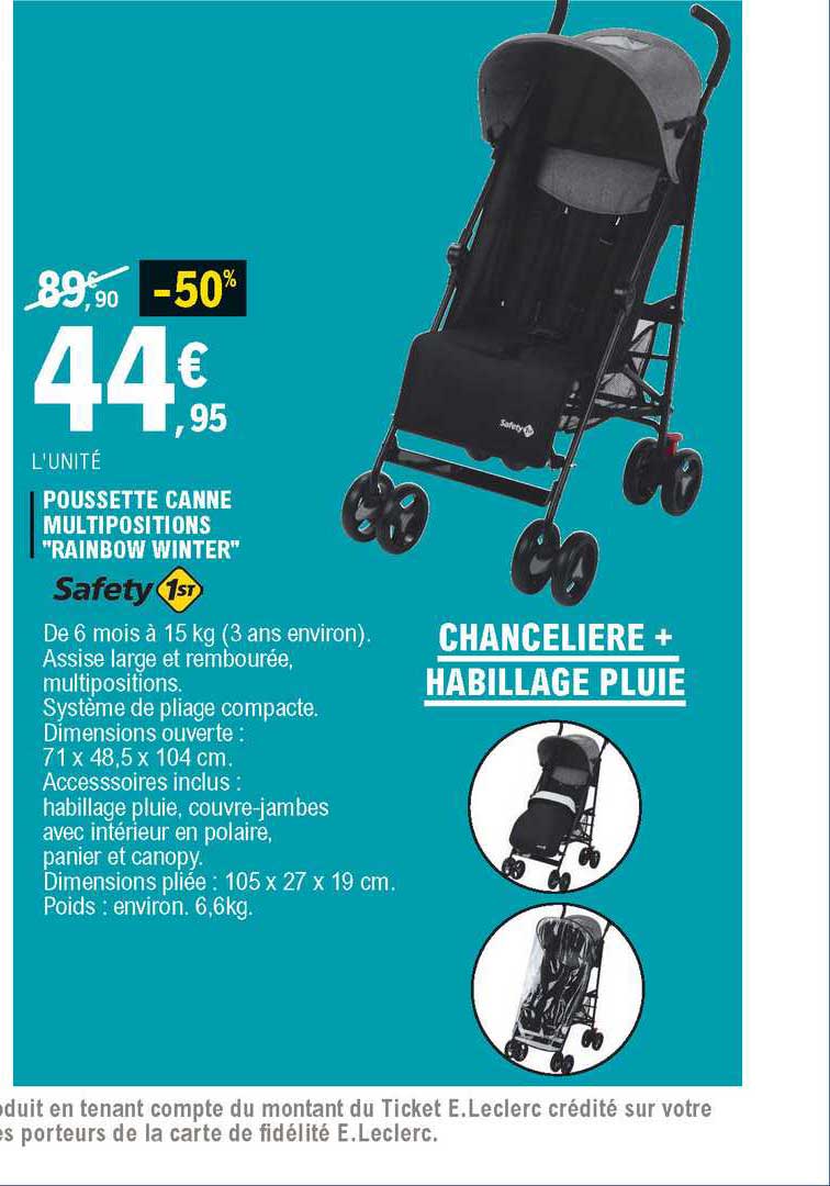 SAFETY FIRST Poussette Trendideal multipositions - Rouge pas cher 