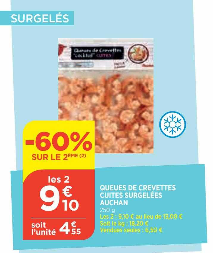 Atac Queues De Crevettes Cuites Surgelées Auchan