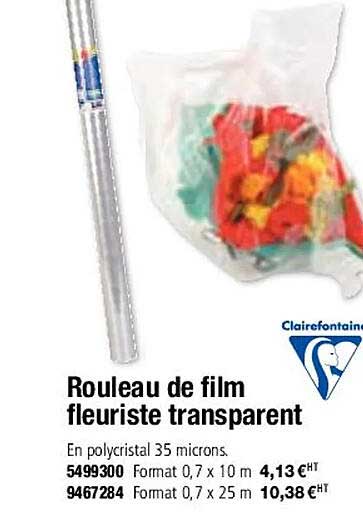 Rouleau Film Cadeau Transparent 40cm X 30m - Cellophane Pour Fleurs, Friandises, Emballage