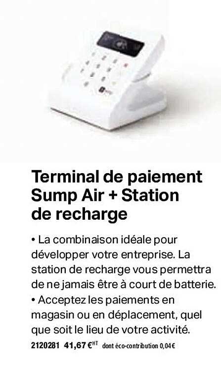 SUMUP Kit d'un terminal de paiement Sumup Air + un socle station