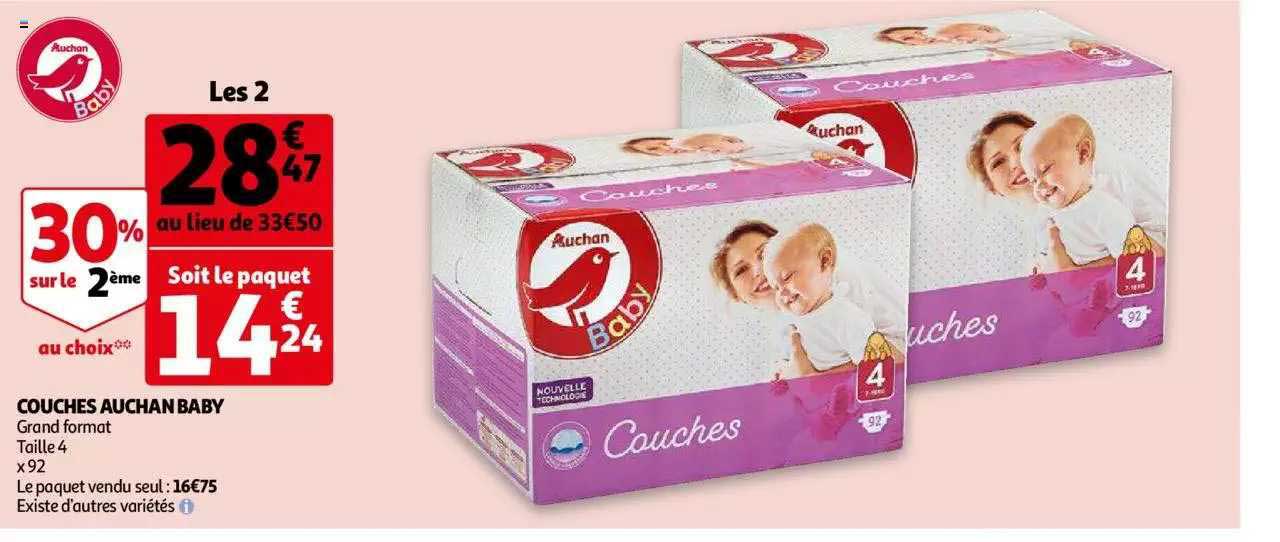 Promo Couches Auchan Baby chez Auchan iCatalogue.fr