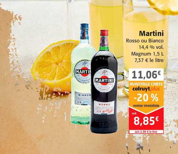 Offre Martini Rosso Ou Bianco chez Colruyt