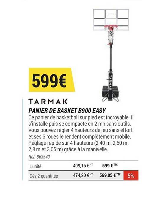 Decathlon Panier De Basket B900 Easy Tarmak