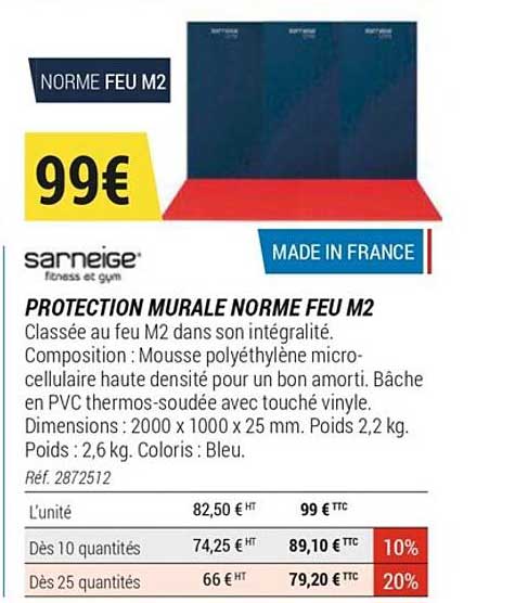 Protection murale mousse Sarneige