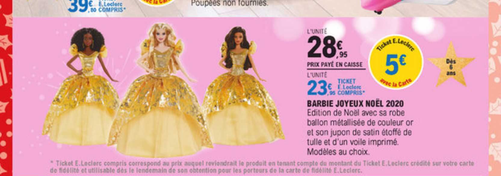 Offre Barbie Joyeux Noel Chez E Leclerc