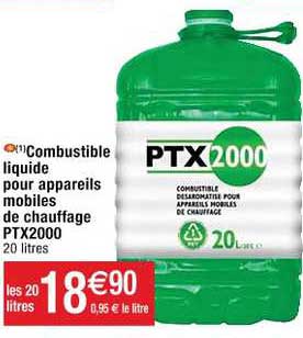 Cora Combustible Liquide Pour Appareils Mobiles De Chauffage Ptx2000