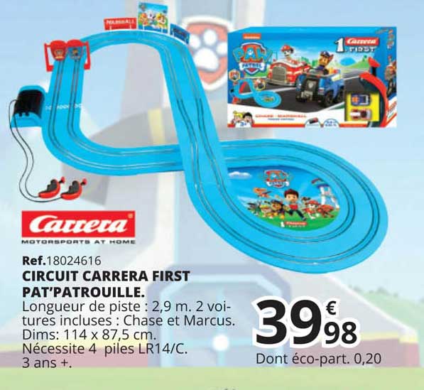 Promo Circuit Carrera First Pat'patrouille chez Maxi Toys