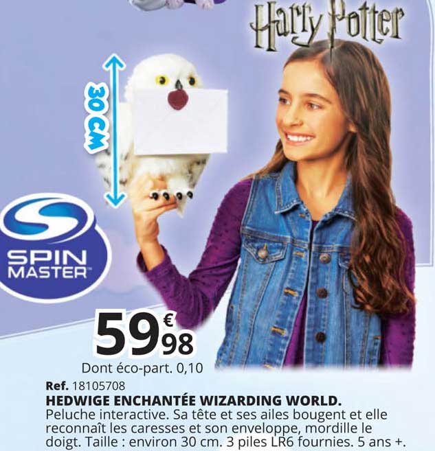 Promo Hedwige Enchantée Wizarding World chez Maxi Toys 