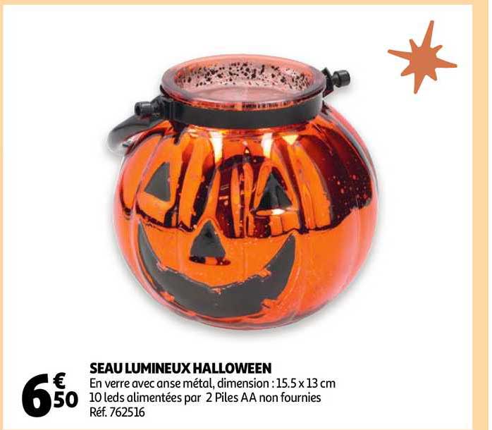 Offre Seau Lumineux Halloween Chez Auchan