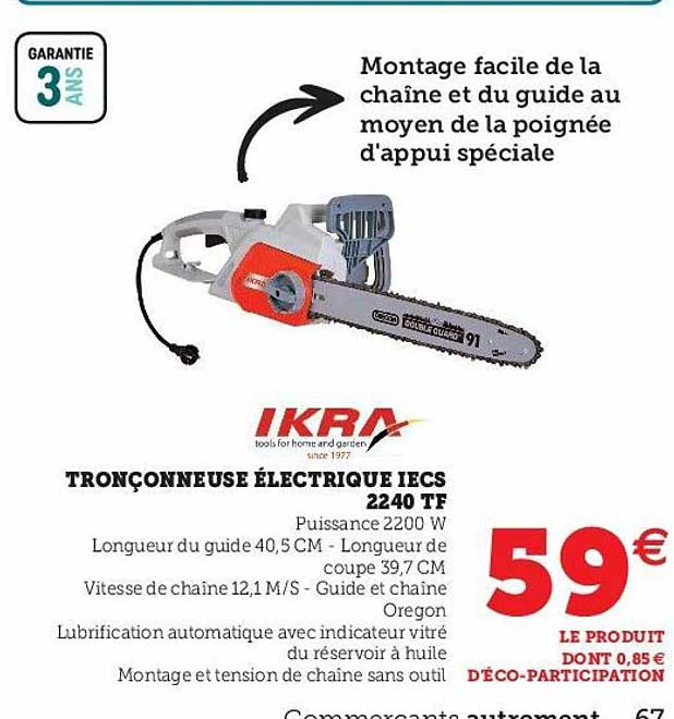 Tronçonneuse électrique IKRA IECS 2240 en Promotion