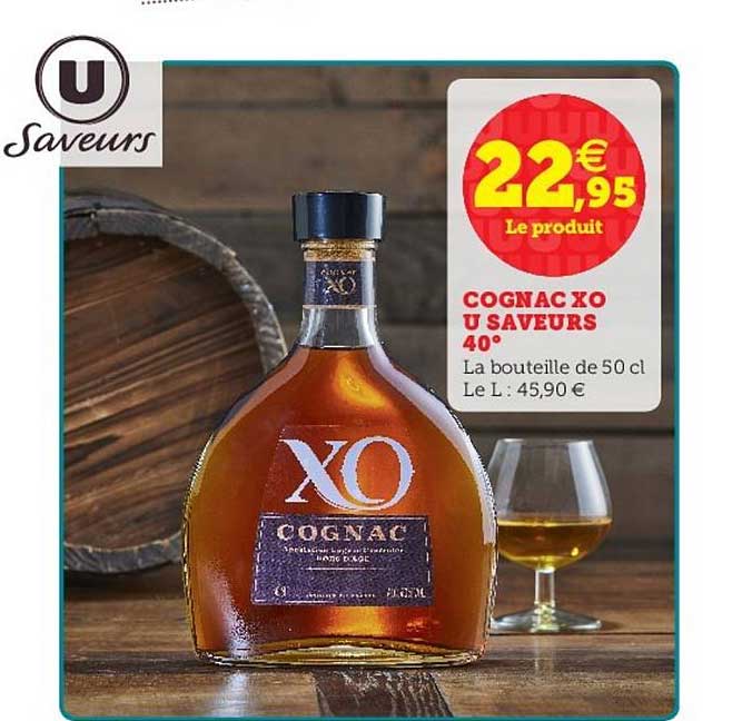 Promo Cognac Xo U Saveurs 40 chez Hyper U