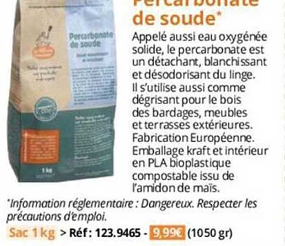 Offre Percarbonate De Soude chez Magellan