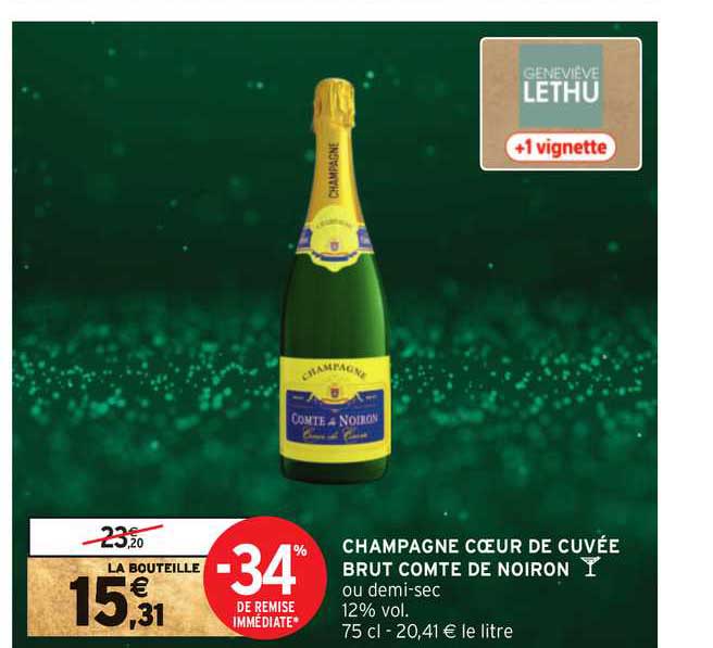 Intermarché Champagne Cœur De Cuvée Brut Comte De Noiron