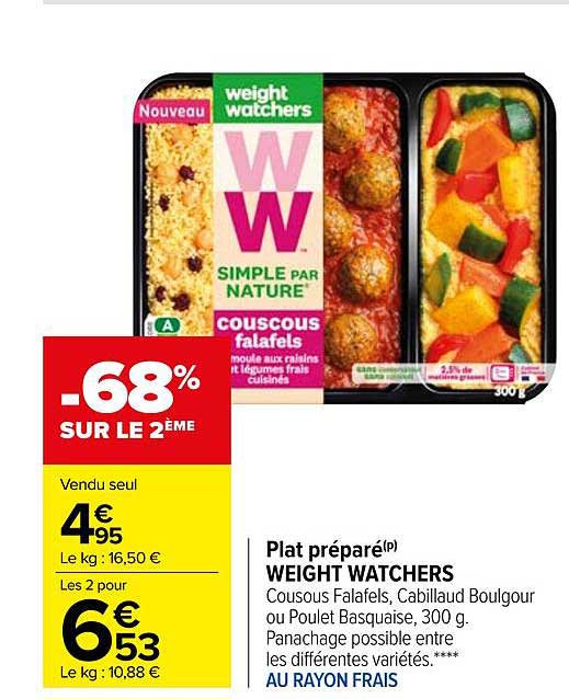 Plats Frais Weight Watchers chez Intermarché (19/01 – 24/01) Plats Frais Weight Watchers chez Intermarché (19/01 - 24/01) - Catalogues  Promos & Bons Plans, ECONOMISEZ ! 