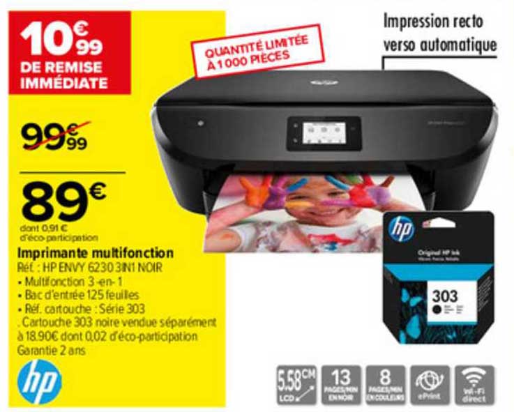 Obligatorio despreciar Sombra Promo Imprimante Multifonction Hp chez Carrefour - iCatalogue.fr