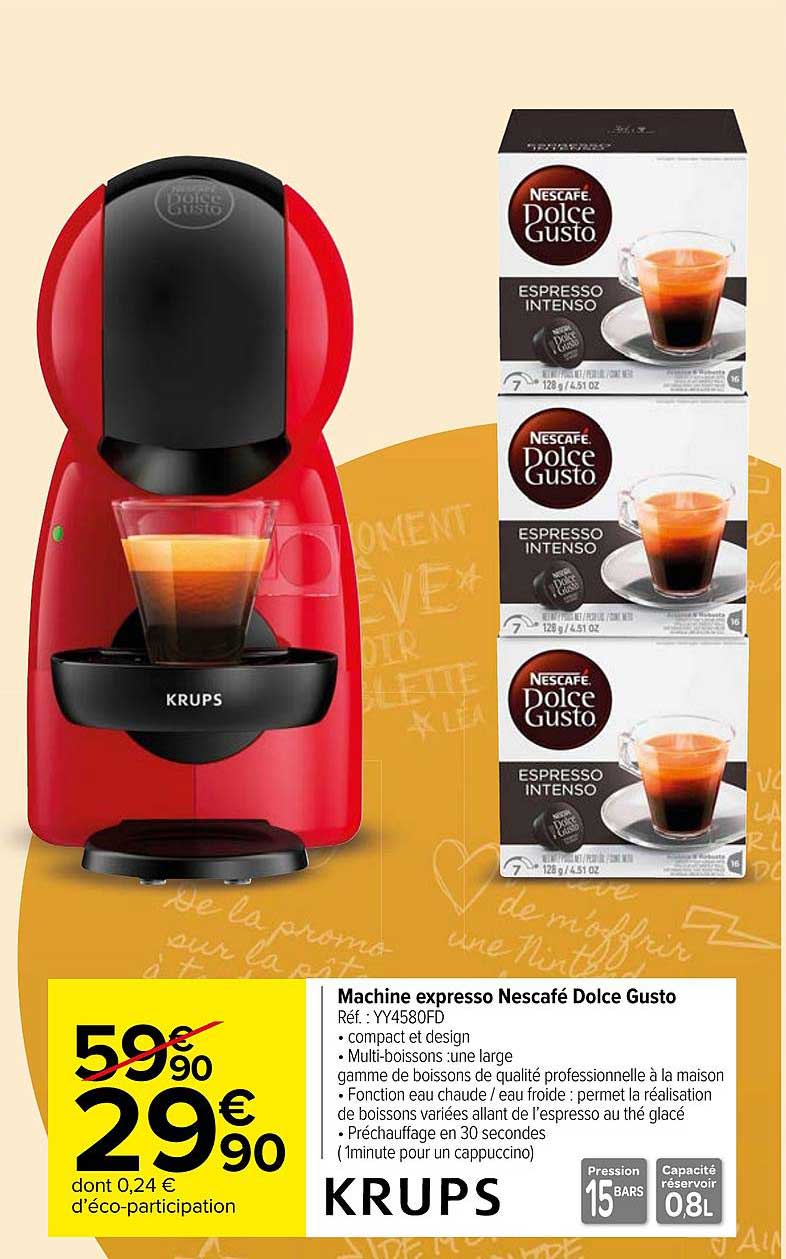 Promo Krups machine a cafe dolce gusto infinissima chez Intermarché