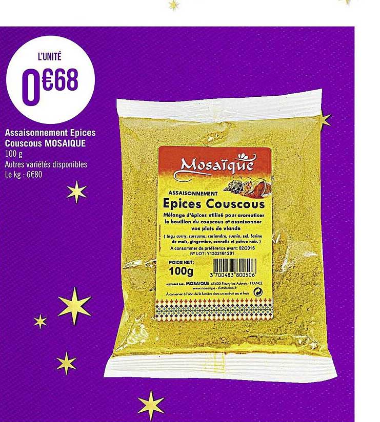 Offre épices Mosaïque chez Lidl